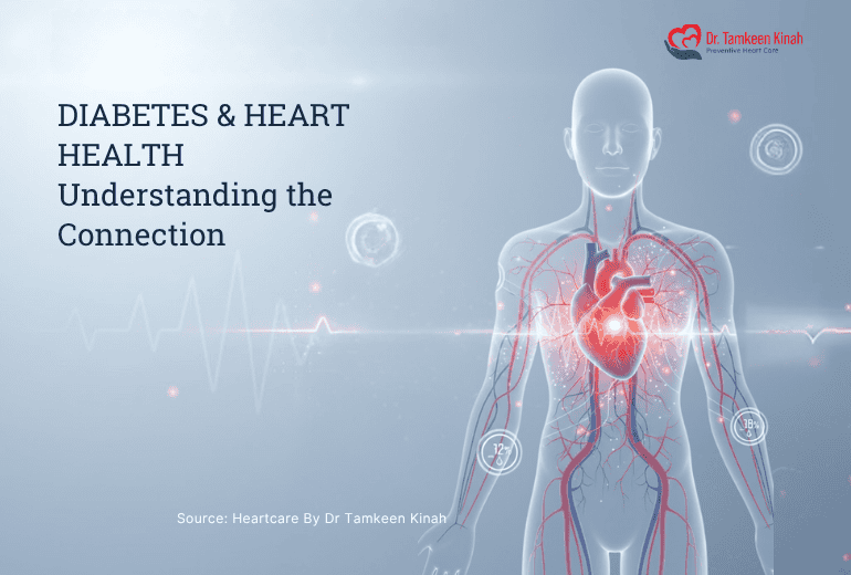 Illustration Of Diabetes And Heart Health.
